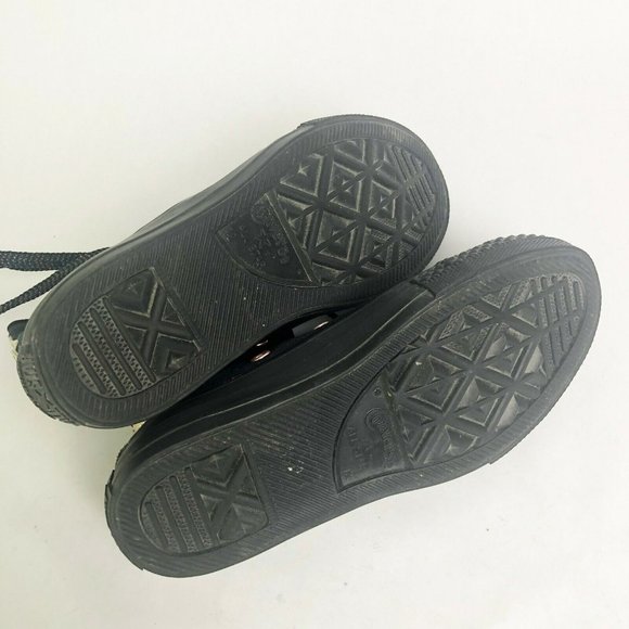 Converse Kids Size 12 Chuck Taylor All Star Black Rose Gold Shoes Sneakers Hi Si - Picture 7 of 8